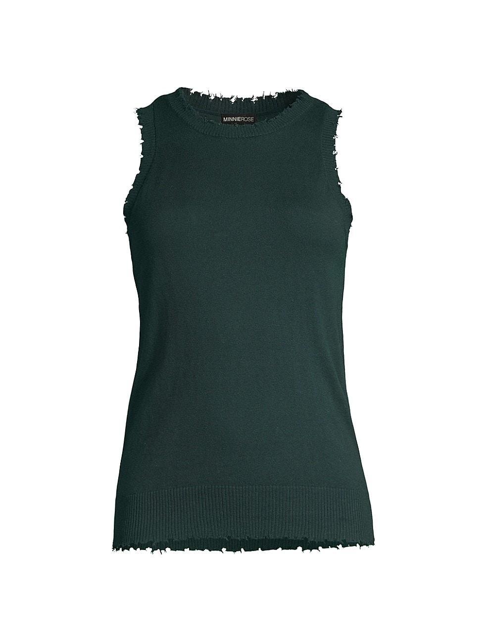 Womens Frayed Tank Top Product Image
