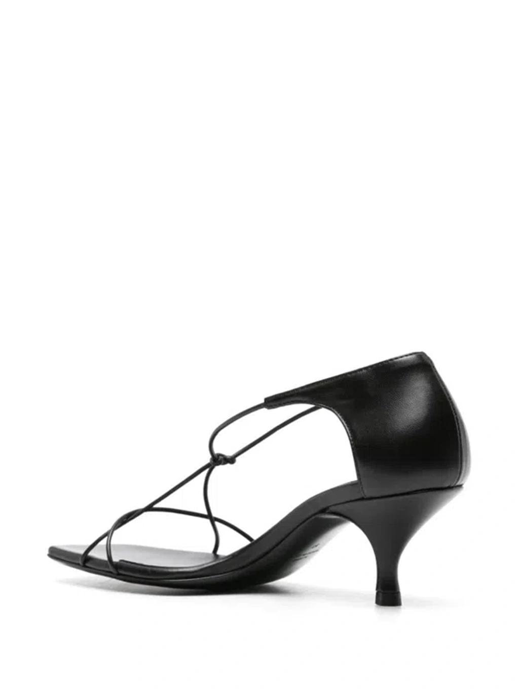 TOTÊME Black Leather Knot Sandal Product Image