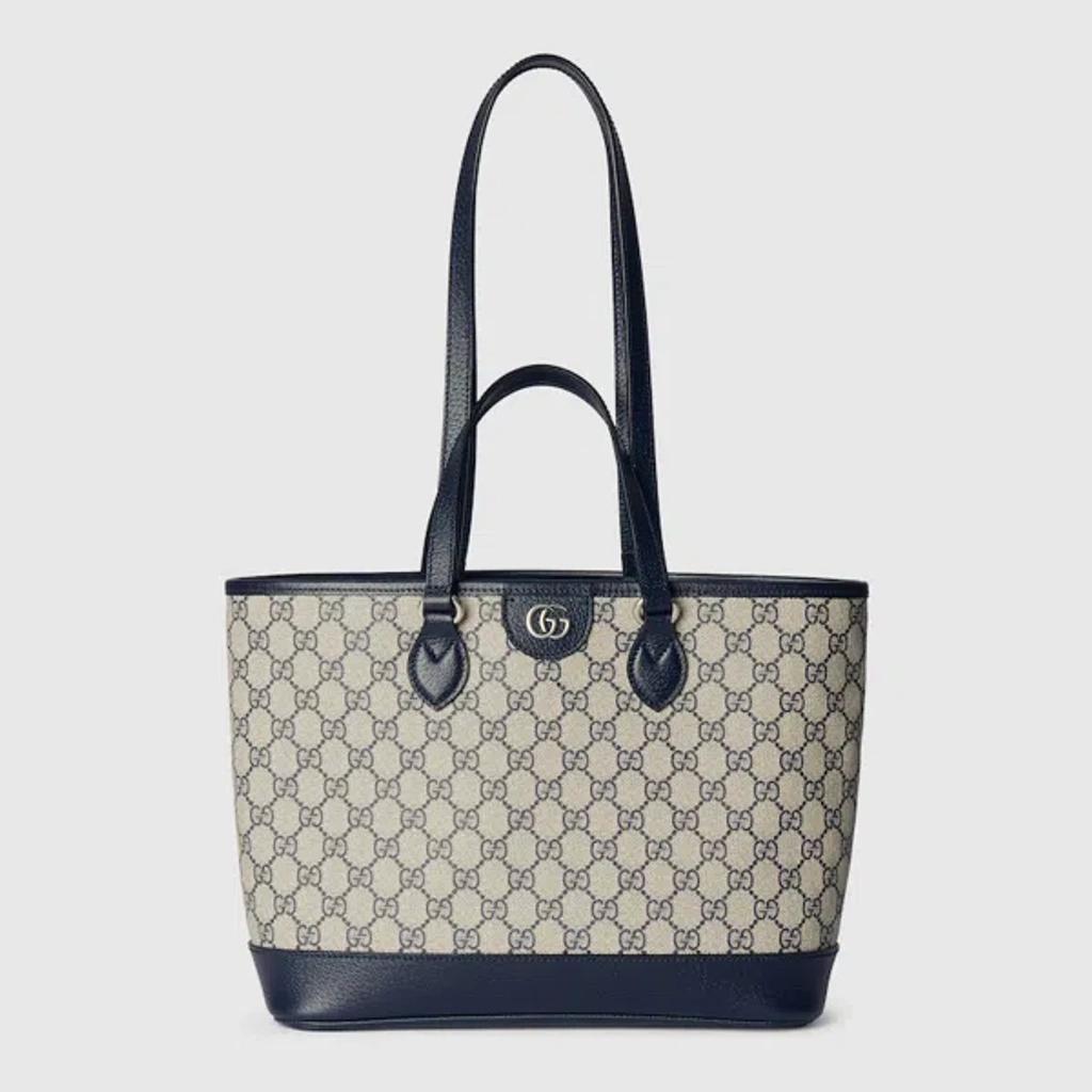 GUCCI Ophidia Mini-shopper In Beige,blue Product Image