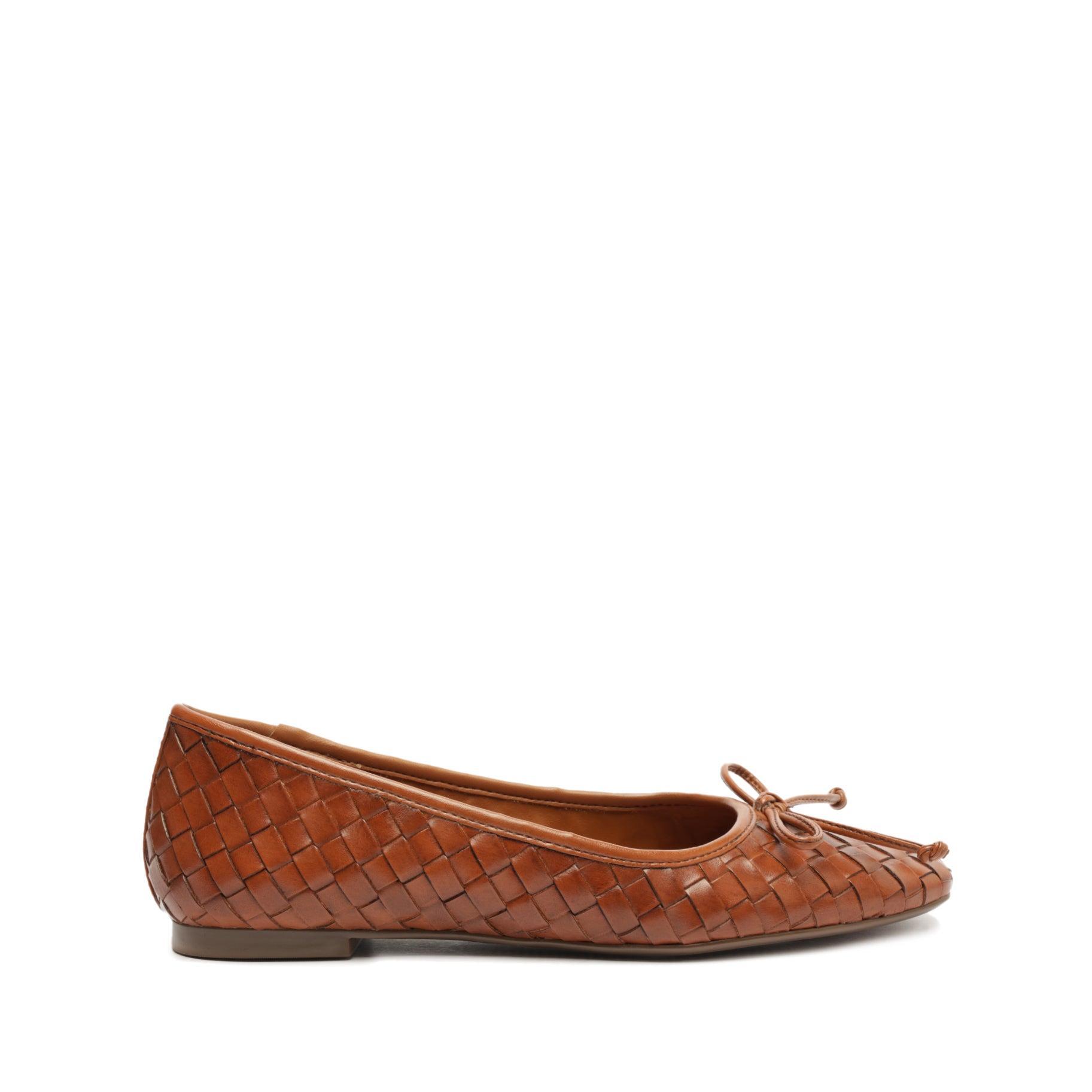 Womens Arissa Woven Leather Flats Product Image