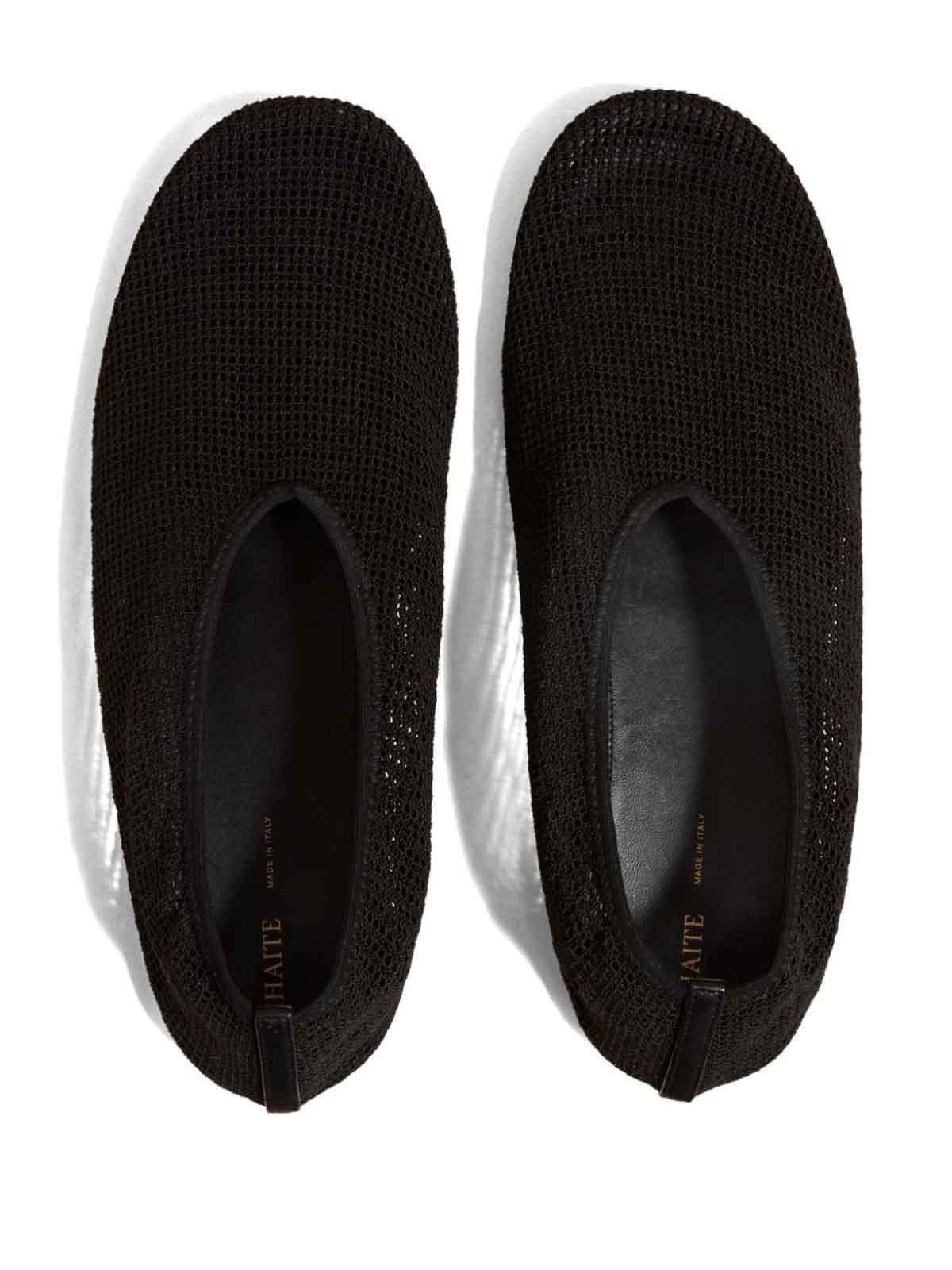 KHAITE Marcy Woven Ballerina Flats In Black Product Image