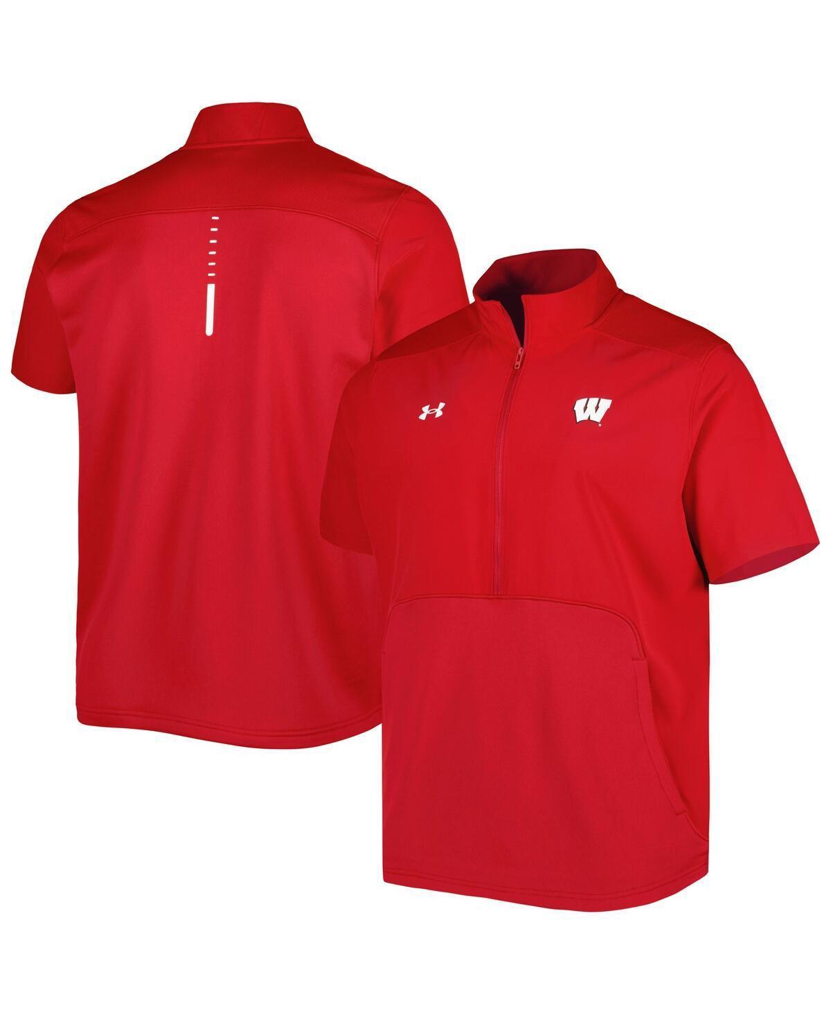 Mens Under Armour Wisconsin Badgers Motivate 2.0 Half-Zip Jacket Product Image