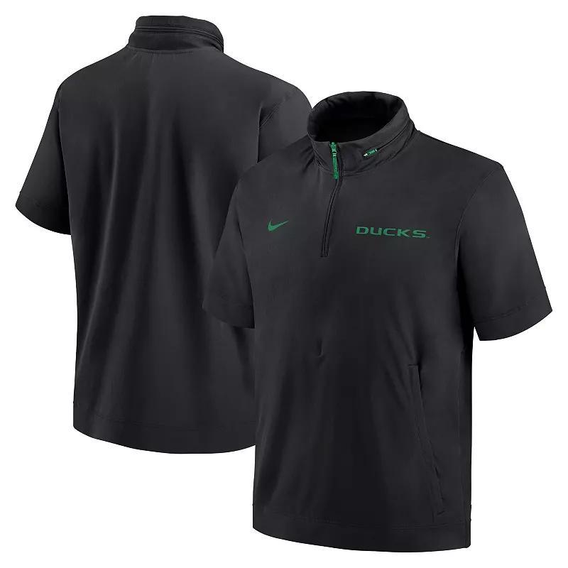 Seattle Seahawks Sideline Coach Nike Mens NFL 1/2-Zip Short-Sleeve Hooded Jacket | 02EP044P78-3EW Product Image