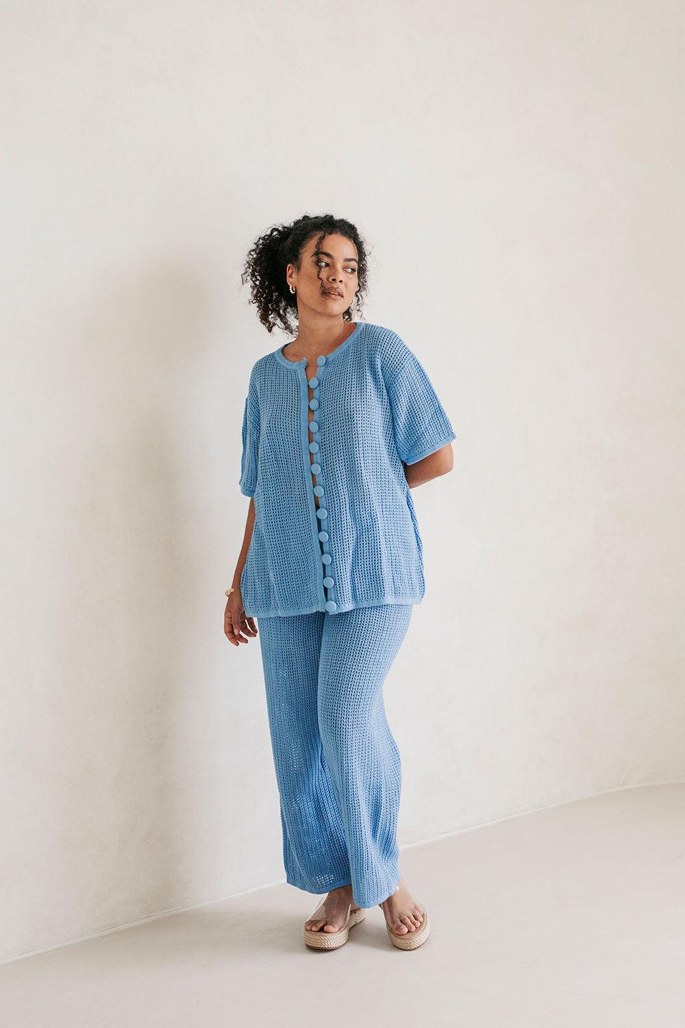 Zayna Pants - Blue Product Image