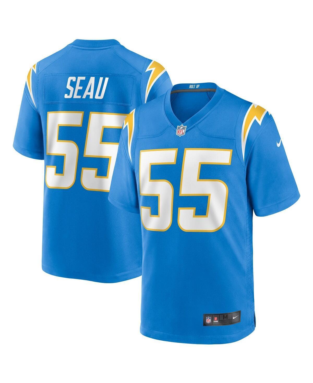 Men's Nike Junior Seau Powder Blue Los Angeles Chargers Game Retired Player Jersey, Size: 5XL, Light Product Image