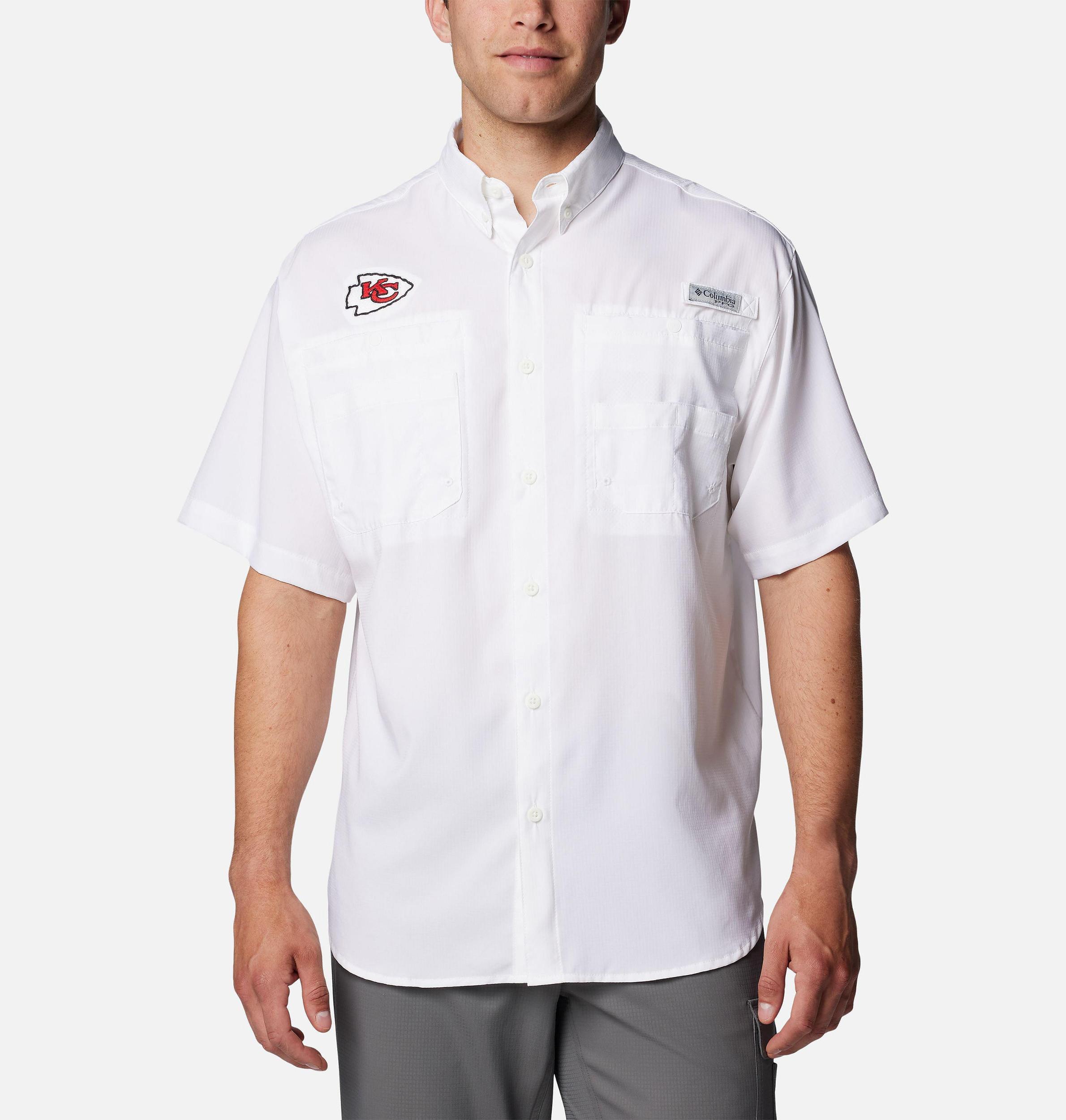 Columbia Mens PFG Tamiami Short Sleeve Shirt - Kansas City Chiefs- Product Image