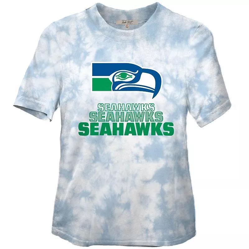 Women's Junk Food Royal Seattle Seahawks Team Spirit Tie-Dye T-Shirt, Size: XS, Blue Product Image