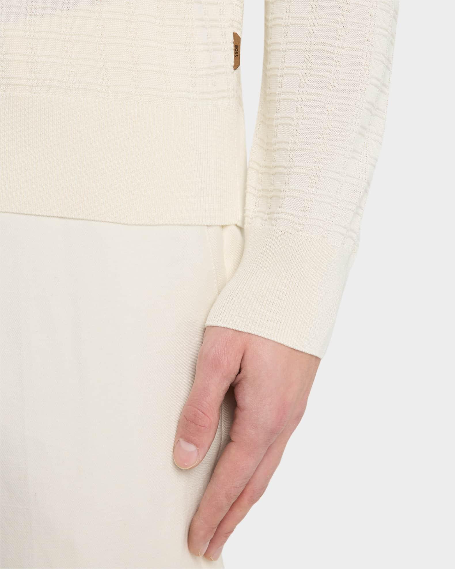 Men's Baniel Silk Textured Crewneck Sweater Product Image