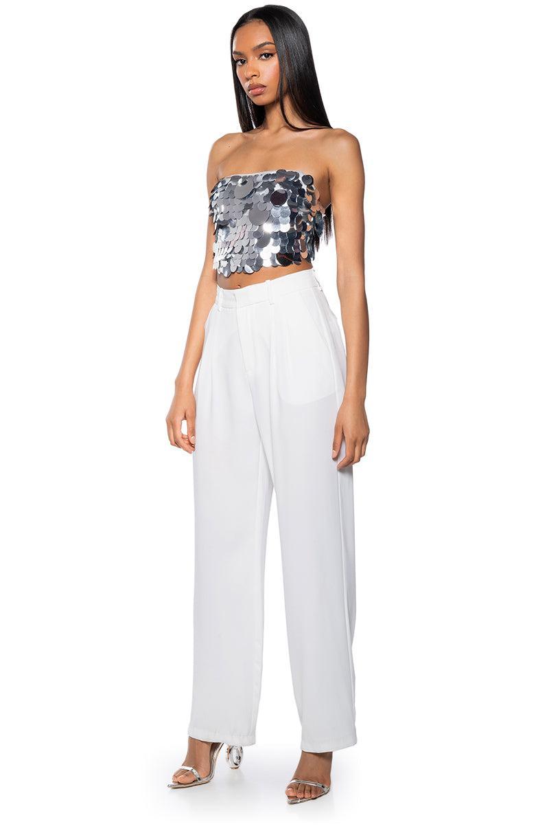 SEQUIN STRAPPY CROPPED TOP Product Image