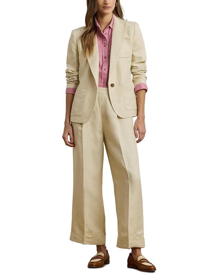 Stretch Chino Wide-Leg Cropped Pants Product Image