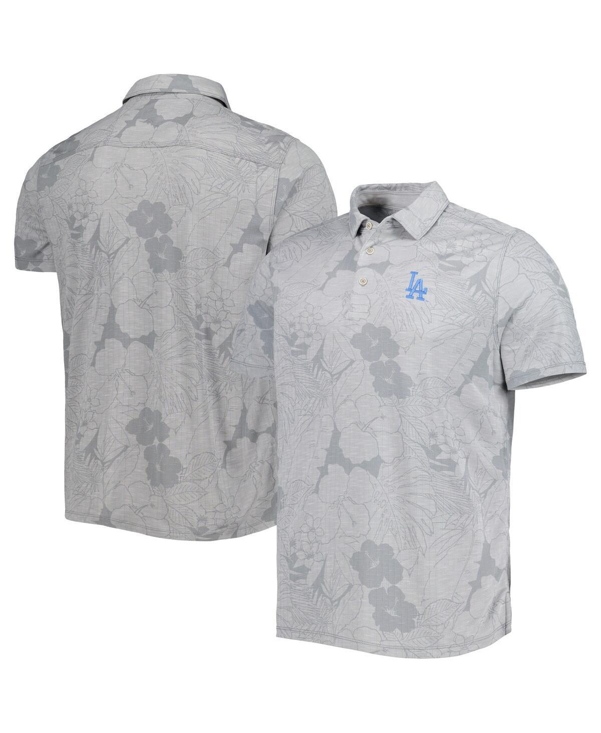 Mens Tommy Bahama Gray Los Angeles Dodgers Miramar Blooms Polo Shirt Product Image