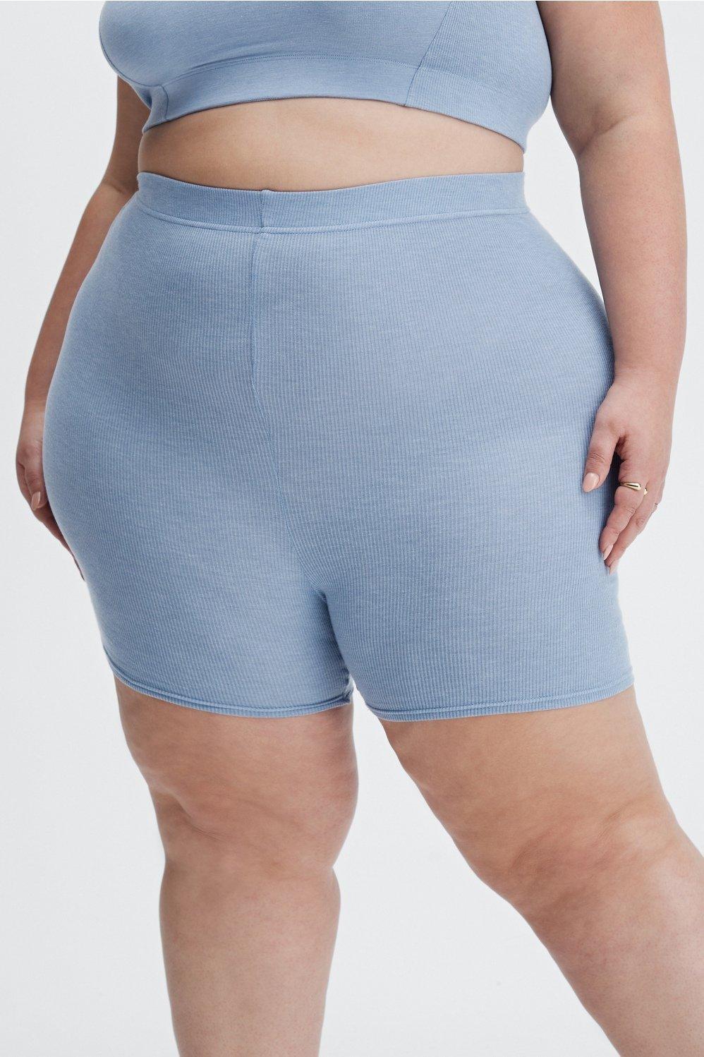 Fabletics RestoreKnit Slim Short Womens blue Size L Product Image