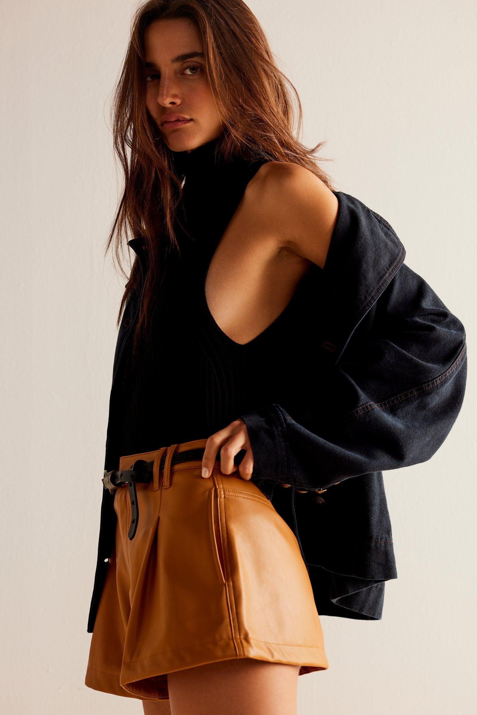 Vegan Leather Short Product Image