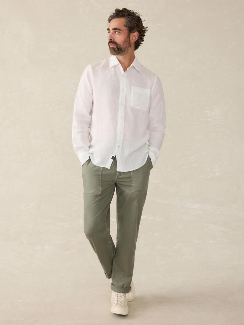 Laguna Linen Shirt - White Product Image