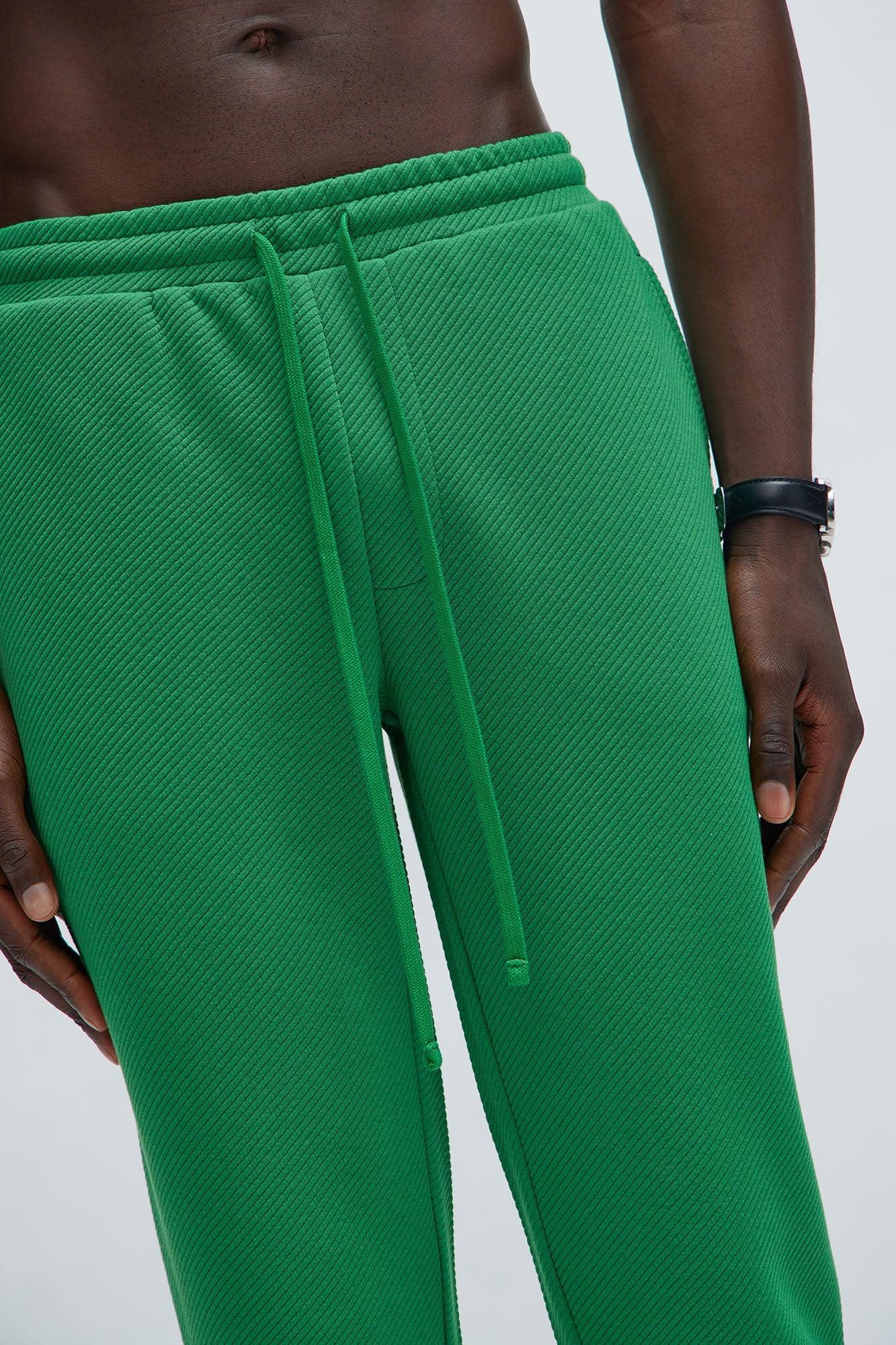 Kina Textured Knit Pants - Green Product Image