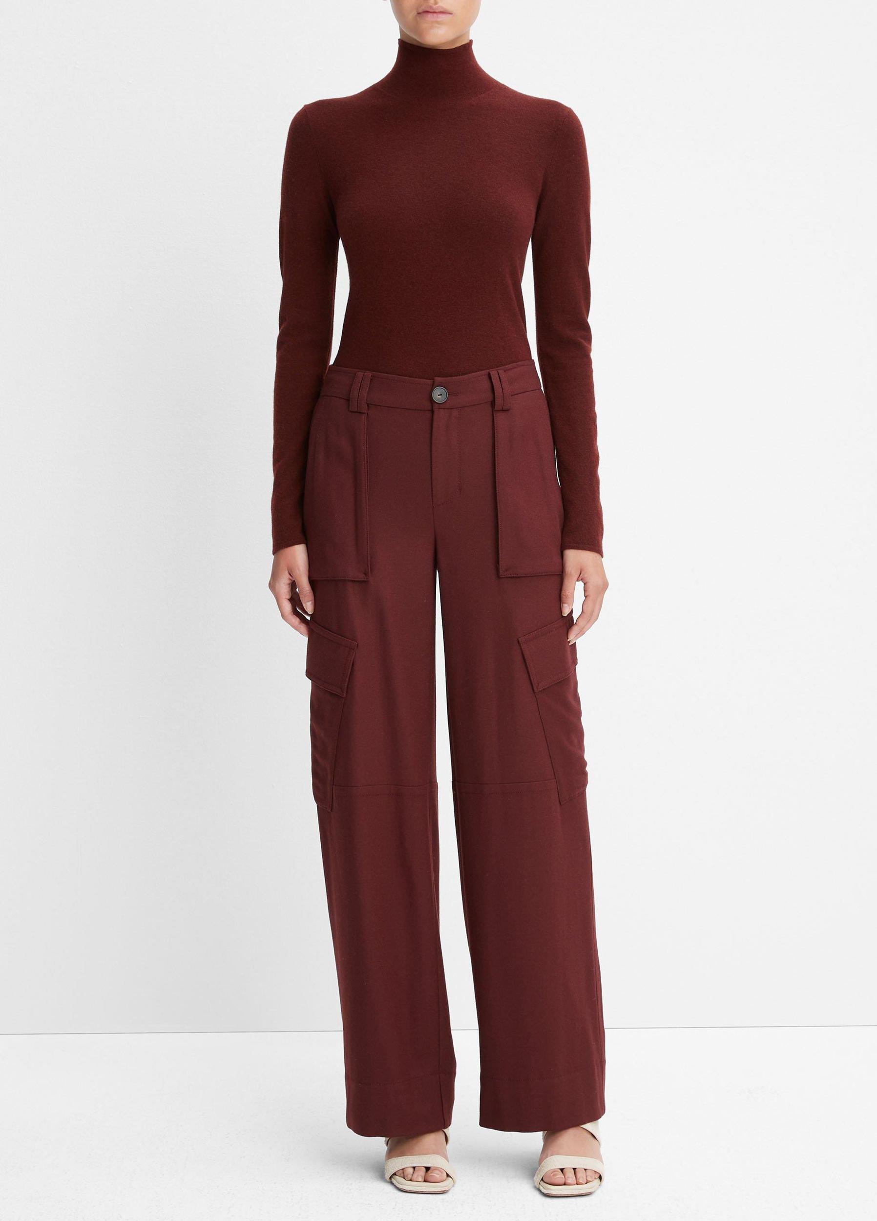 Flannel Wide-Leg Cargo Pant Product Image