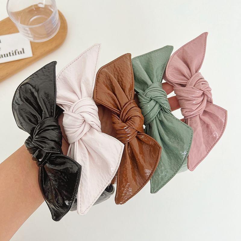 Knot Faux Leather Headband Product Image