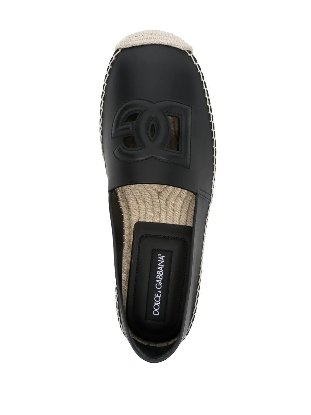 logo-embossed leather espadrilles Product Image