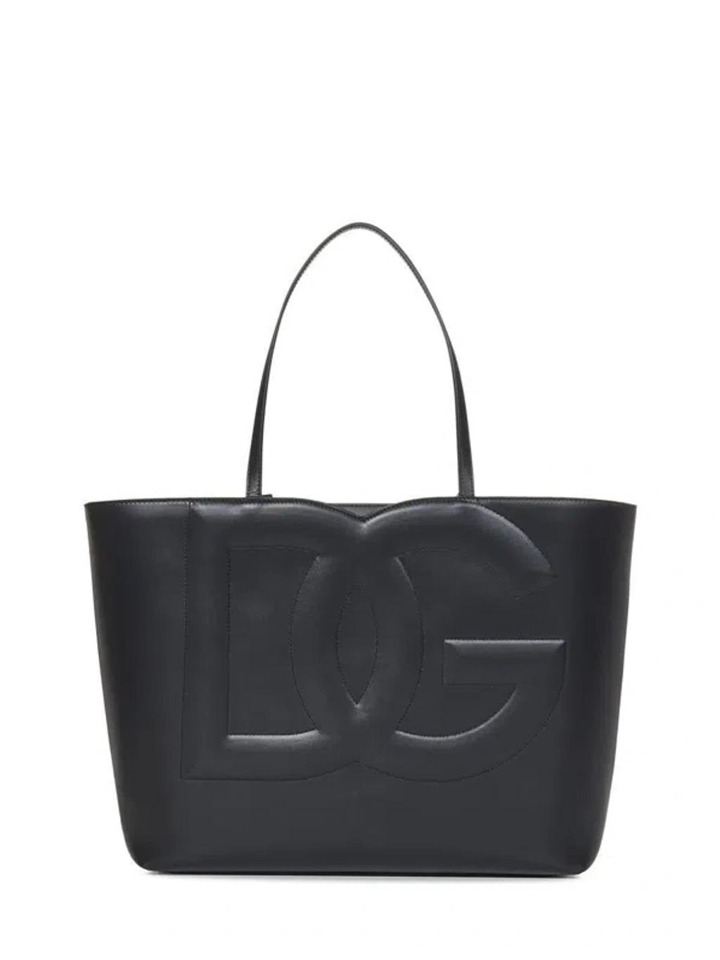 DOLCE & GABBANA Dg Logo Small Tote Bag In Black Product Image