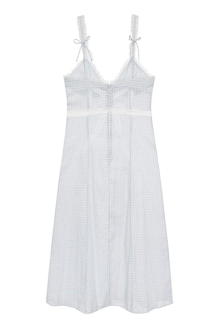 Bluebell Gingham Midi Dress — Blue Product Image