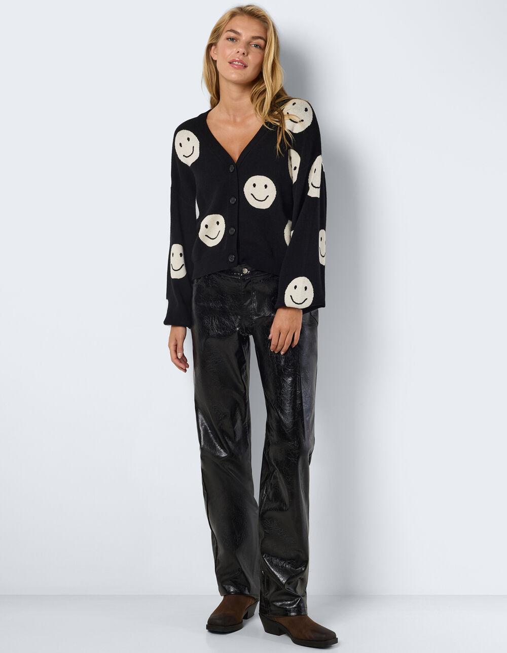 NOISY MAY Kane Evy Womens Faux Leather Pants - BLACK Product Image