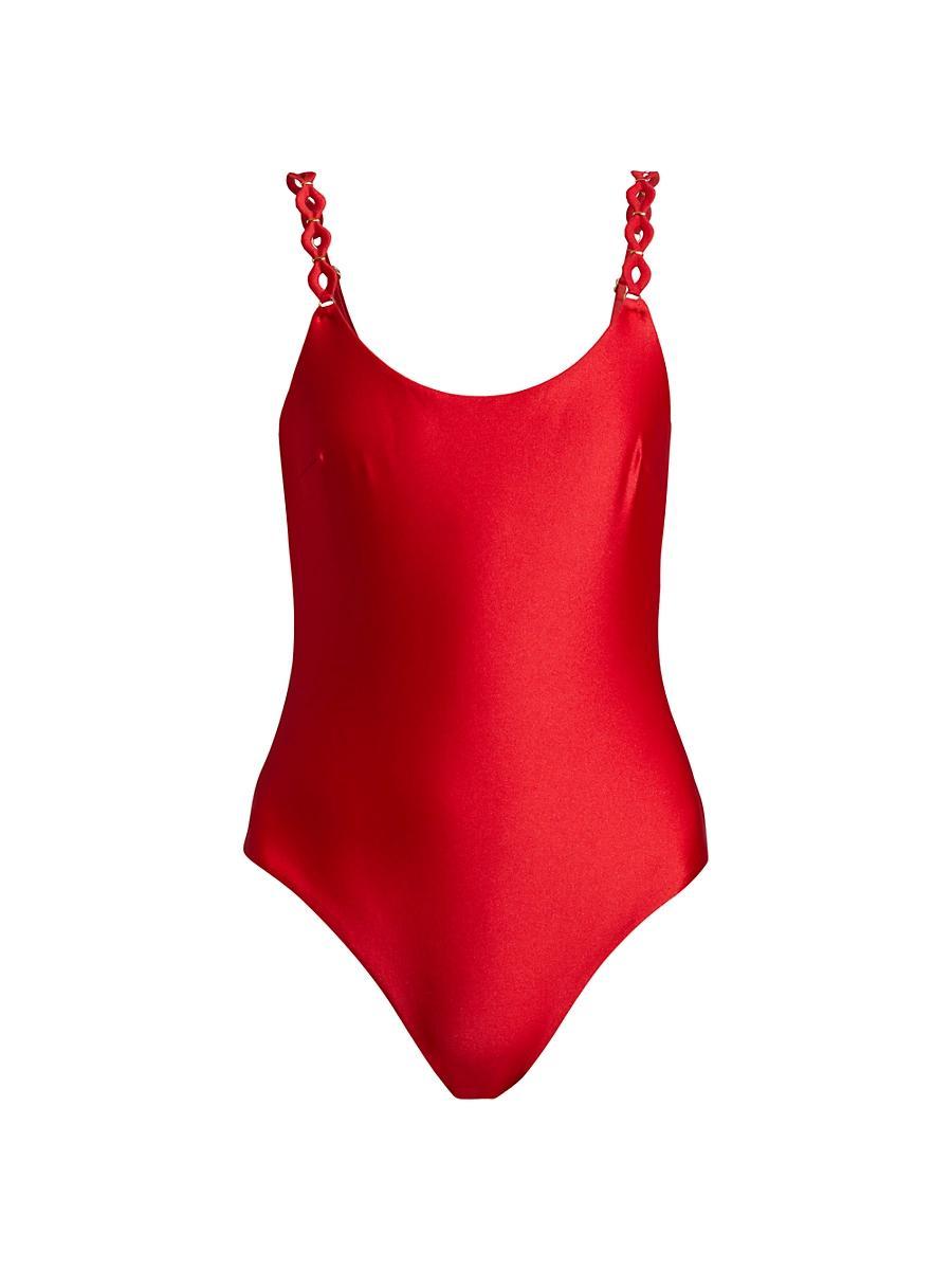 Womens Everley Diamond Trim One-Piece Swimsuit Product Image