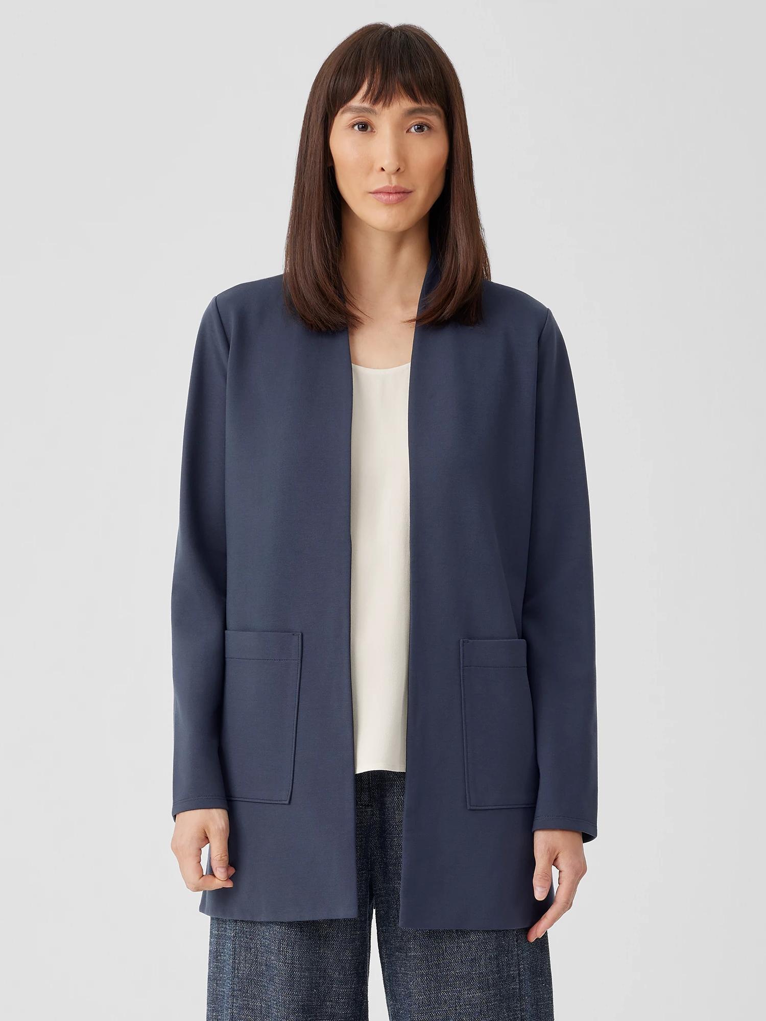 Washable Flex Ponte High Collar Jacket Product Image