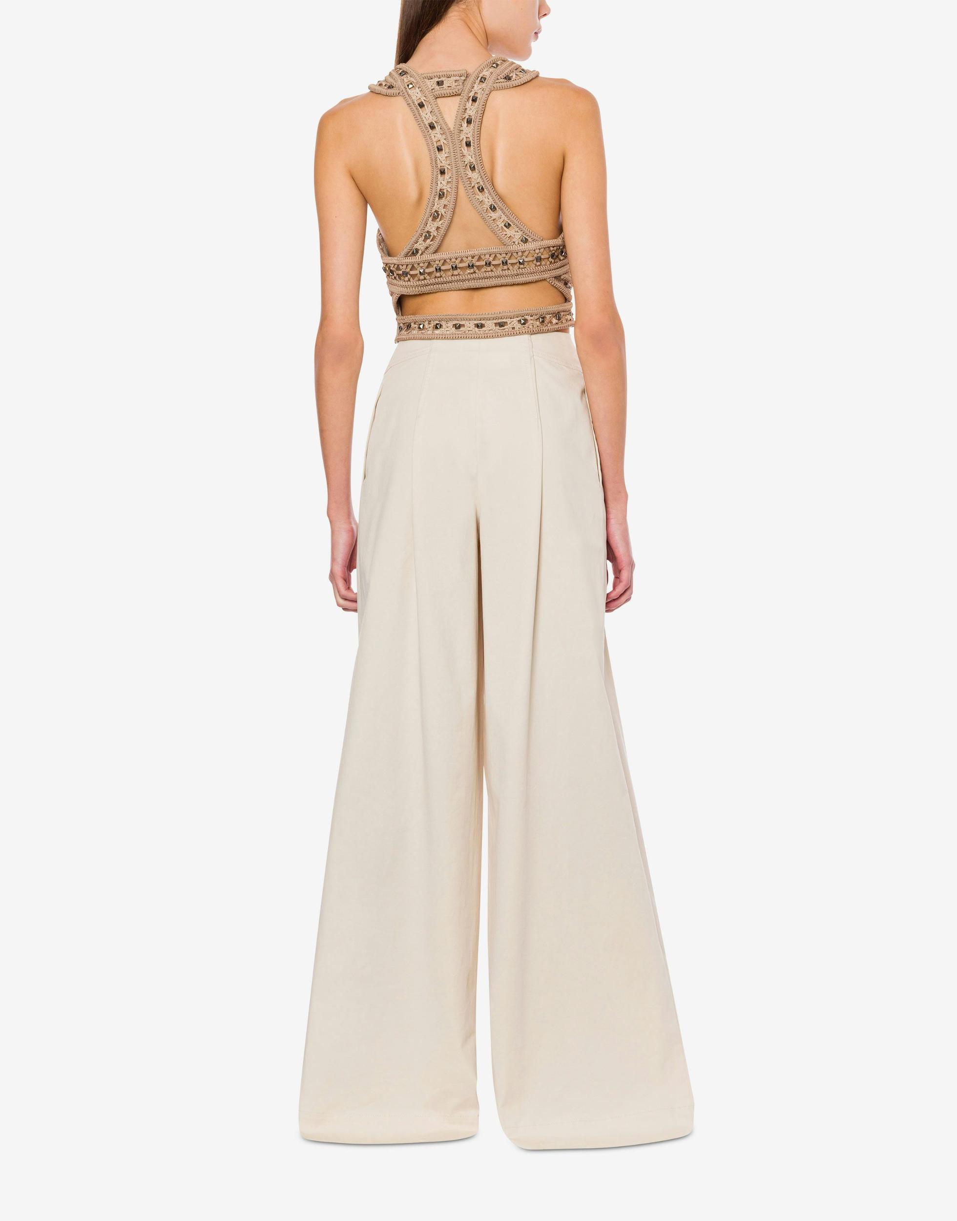 Tulle crop top with embroidery Product Image