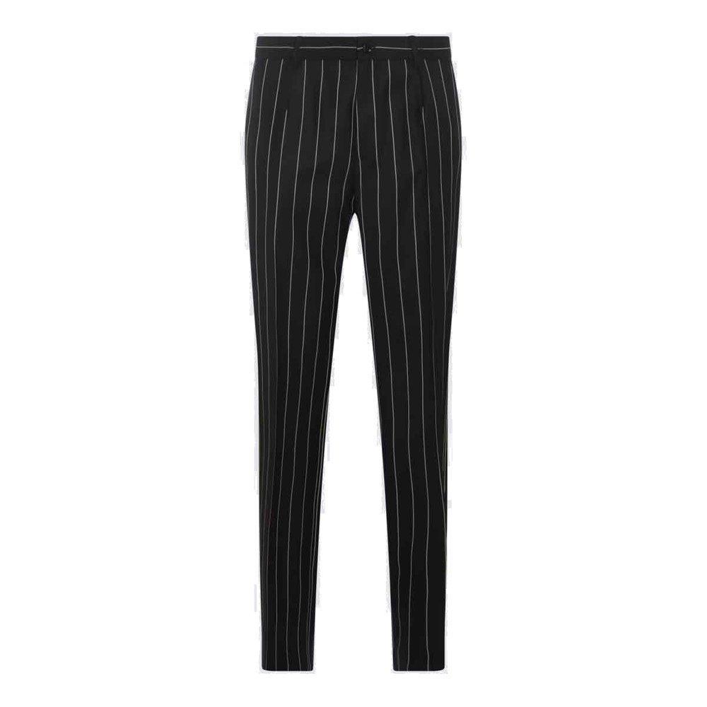 Pinstriped Pants In Black Product Image