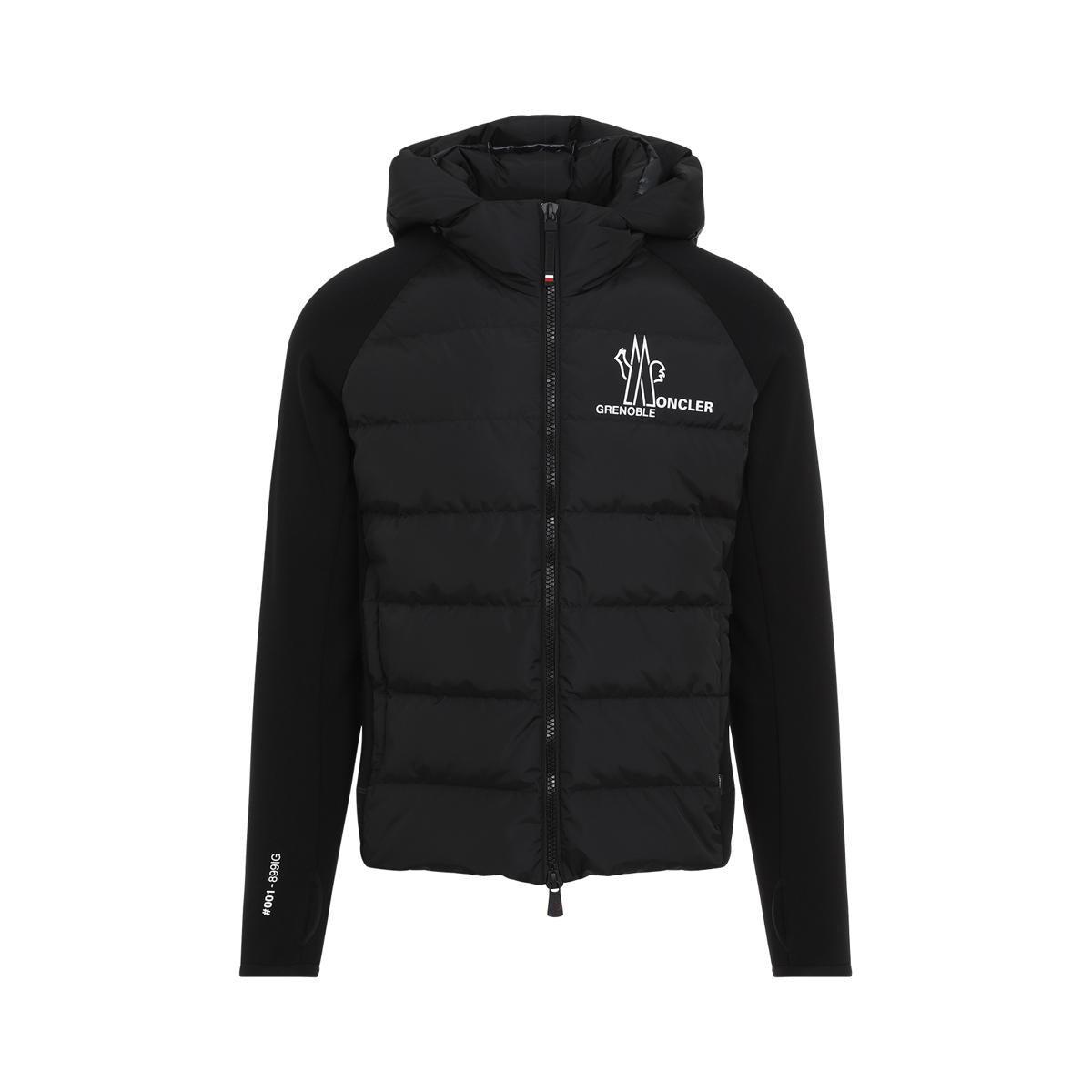 MONCLER Logo Sweatshirt Jacket In Black Product Image