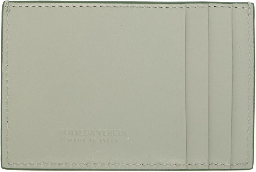 BOTTEGA VENETA Green Cassette Credit Card Holder In 1582 Ag Gr Al/aga Product Image