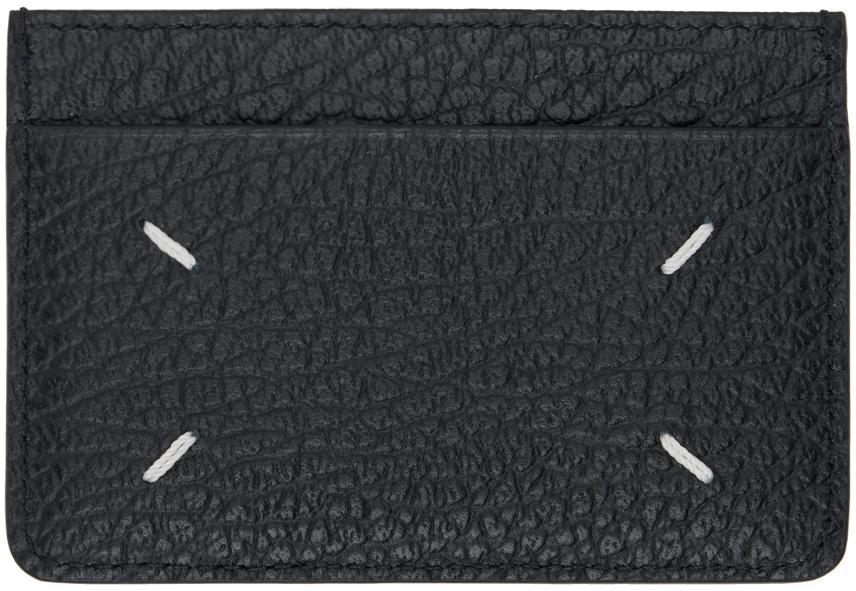 MAISON MARGIELA Black Four Stitches Card Holder In T8013 Black Product Image