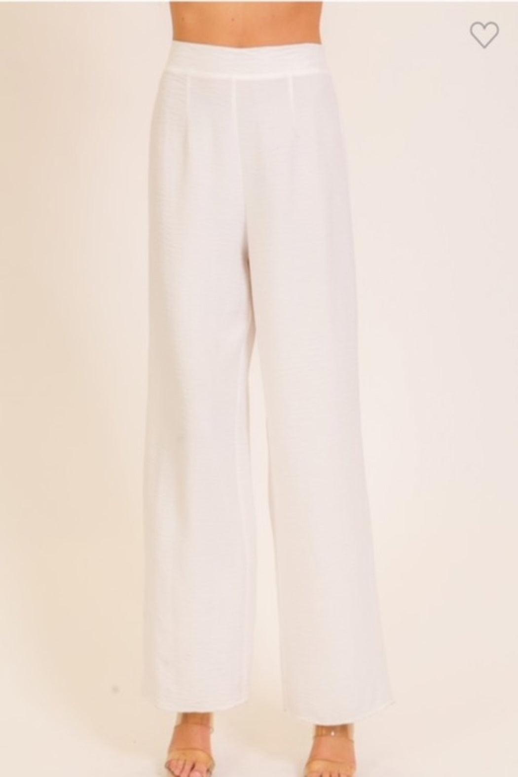 White Lightweight Pants Product Image