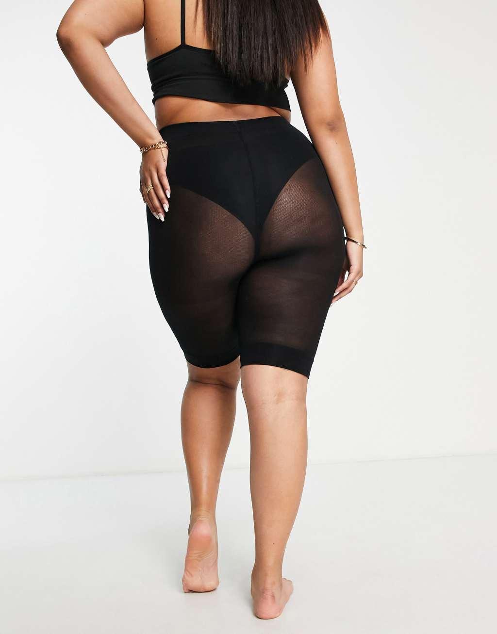 ASOS DESIGN Curve anti-chafing shorts in black Product Image