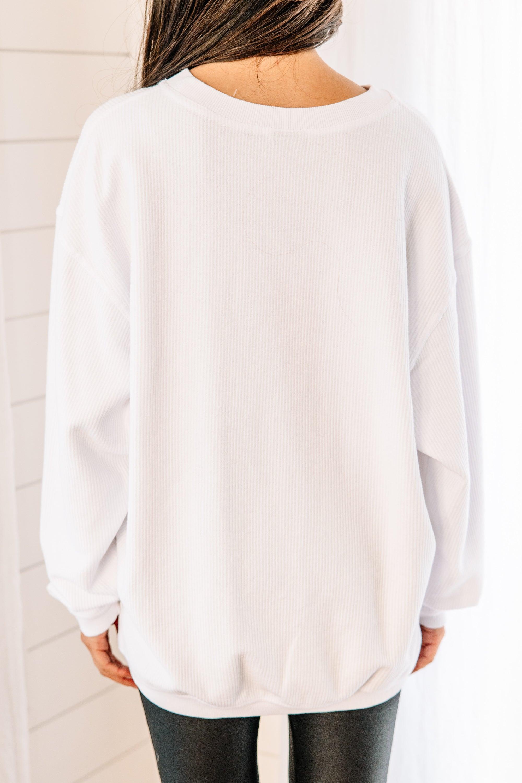 Amour White Graphic Corded Sweatshirt Female Product Image