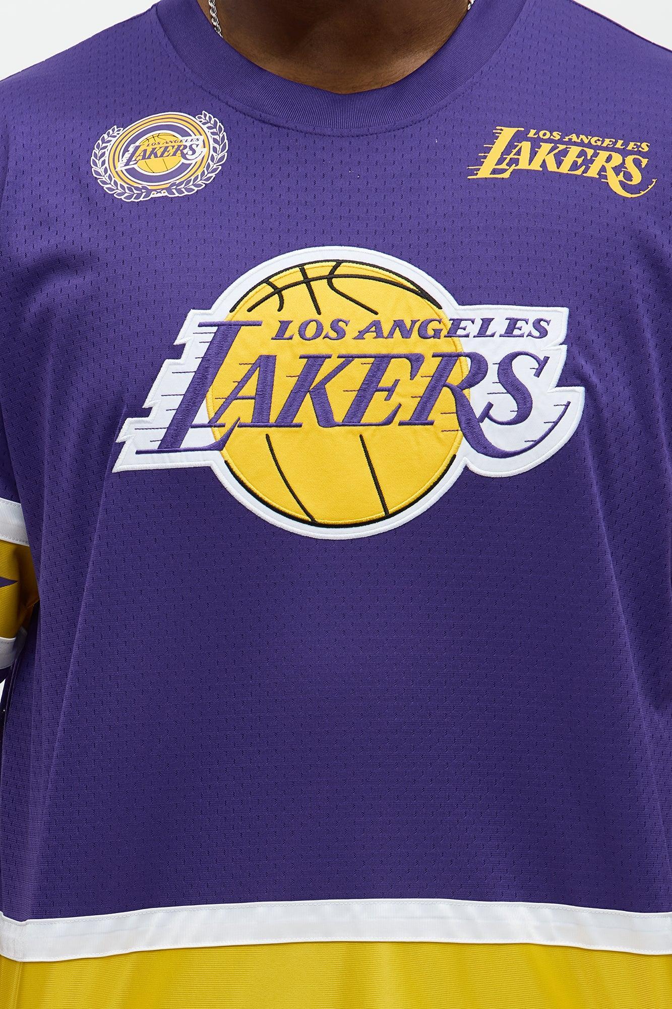 Lakers Believe The Hype Boxy Short Sleeve Top - Purple Male Product Image