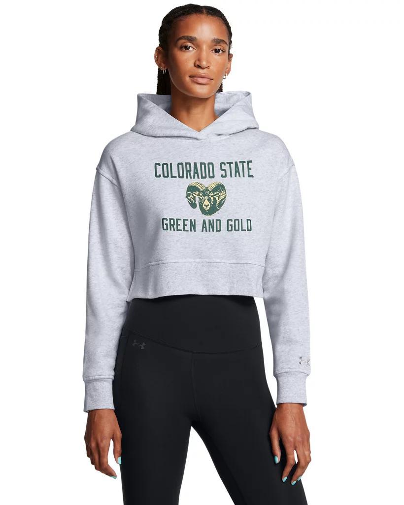 Women's UA Rival Fleece Collegiate Cropped Hoodie Product Image