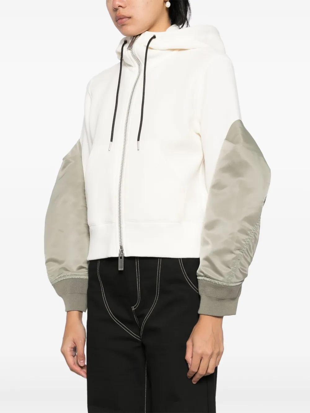 SACAI Panelled Jacket In White Product Image