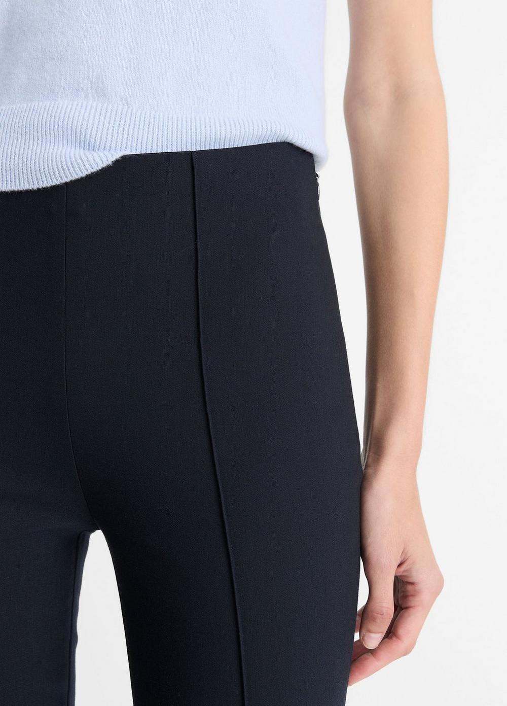 Mid-Rise Pintuck Crop Flare Pant Product Image