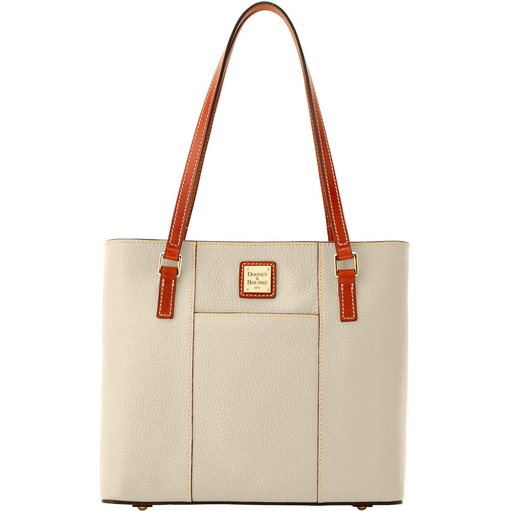 Dooney & Bourke Womens Pebble Grain Small Lexington Leather Bag in White Product Image