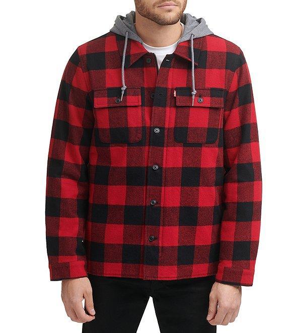 Levi's® Sherpa Lined Classic Flannel Plaid Shirt Jacket Product Image