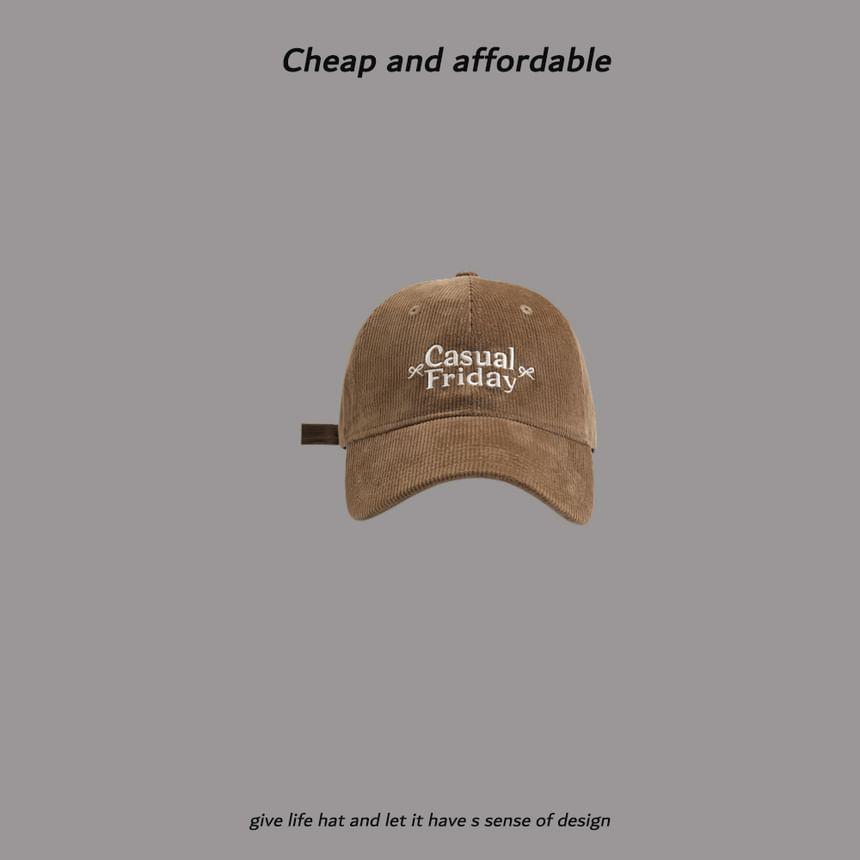 Lettering Corduroy Cap Product Image