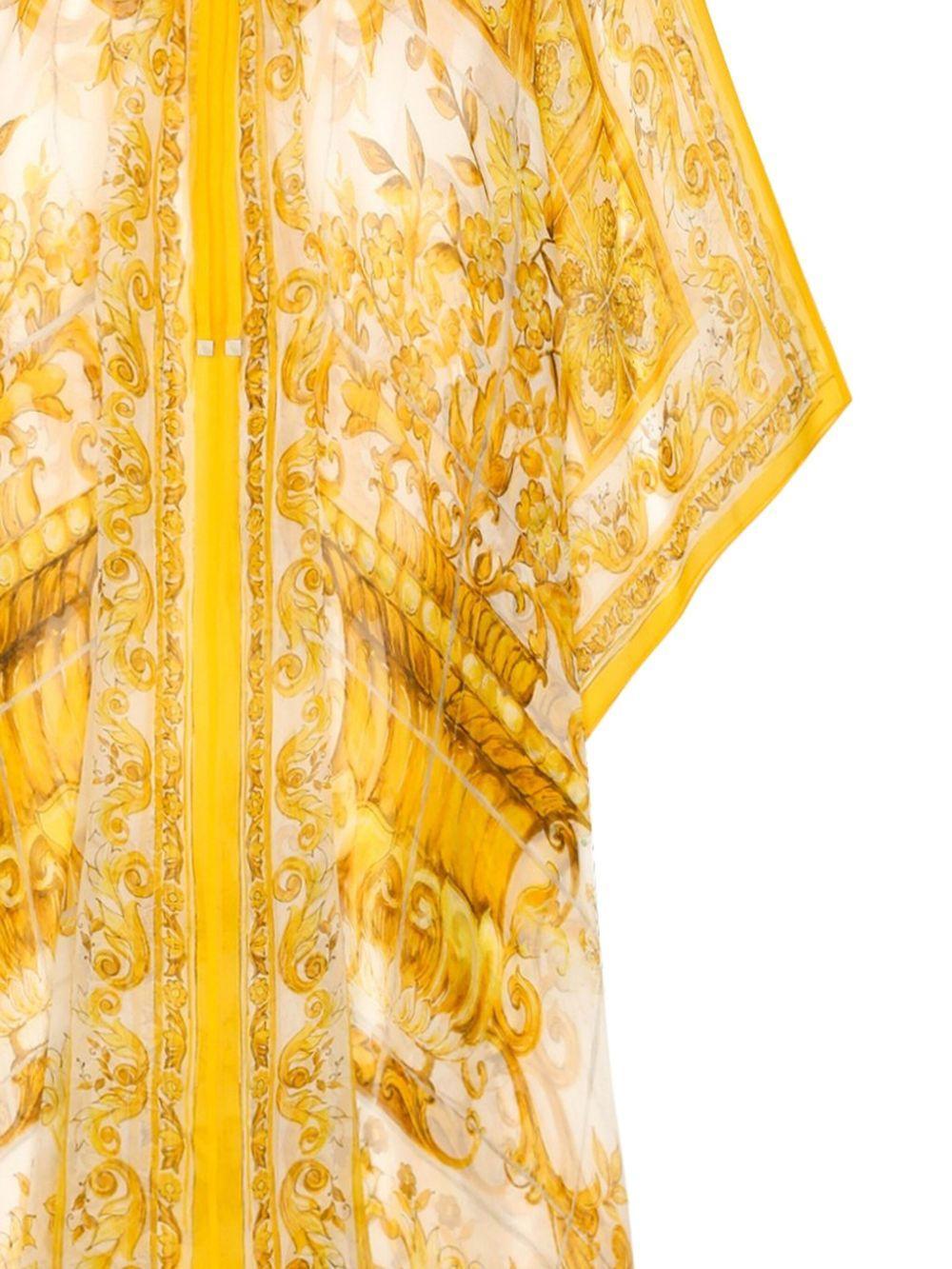 Majolica-print chiffon kaftan Product Image