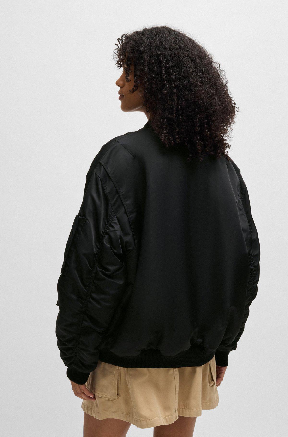 Water-repellent bomber jacket with branded zip puller Product Image