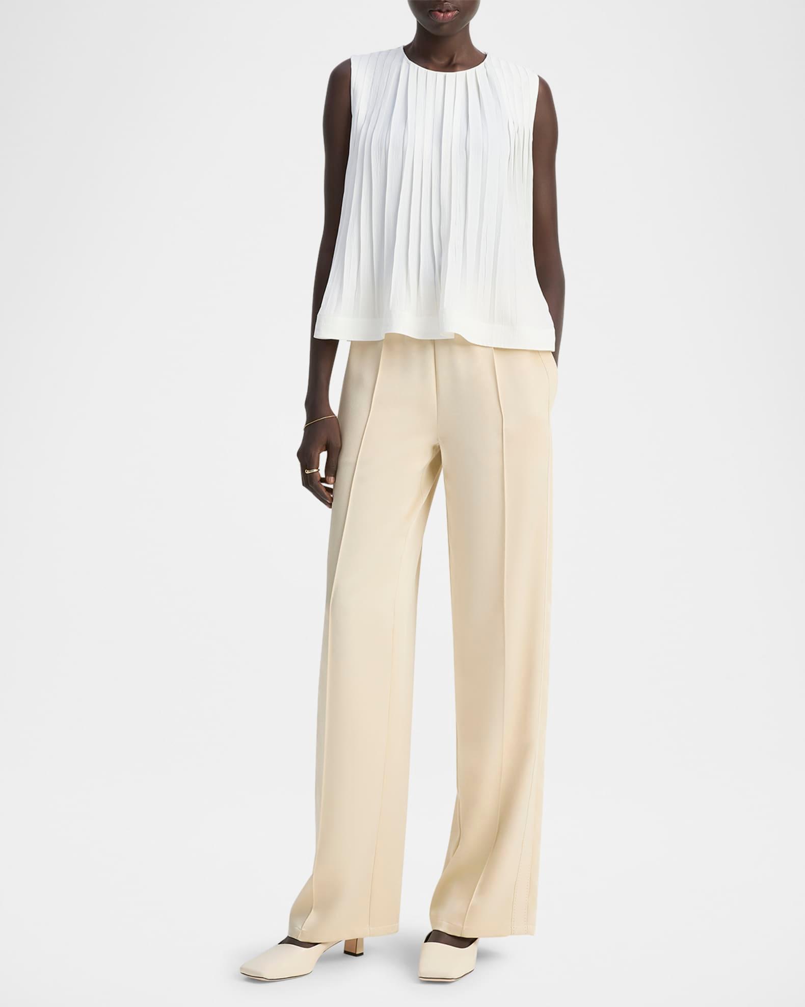 Sleeveless Pleated A-Line Top Product Image