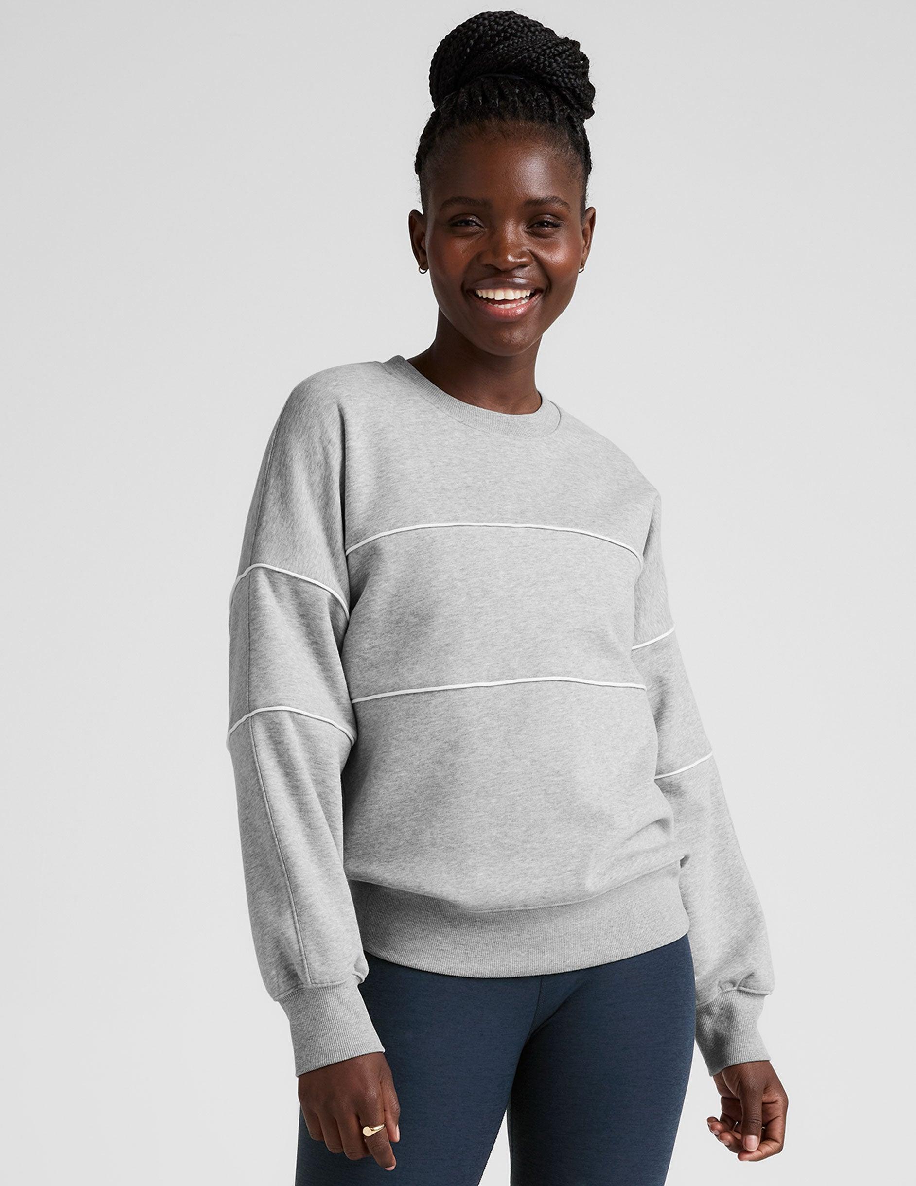 LuxeFleece Piper Boxy Sweatshirt Product Image