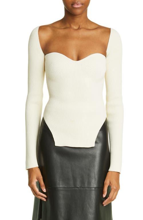 Womens Maddy Rib-Knit Long-Sleeve Bodysuit Product Image