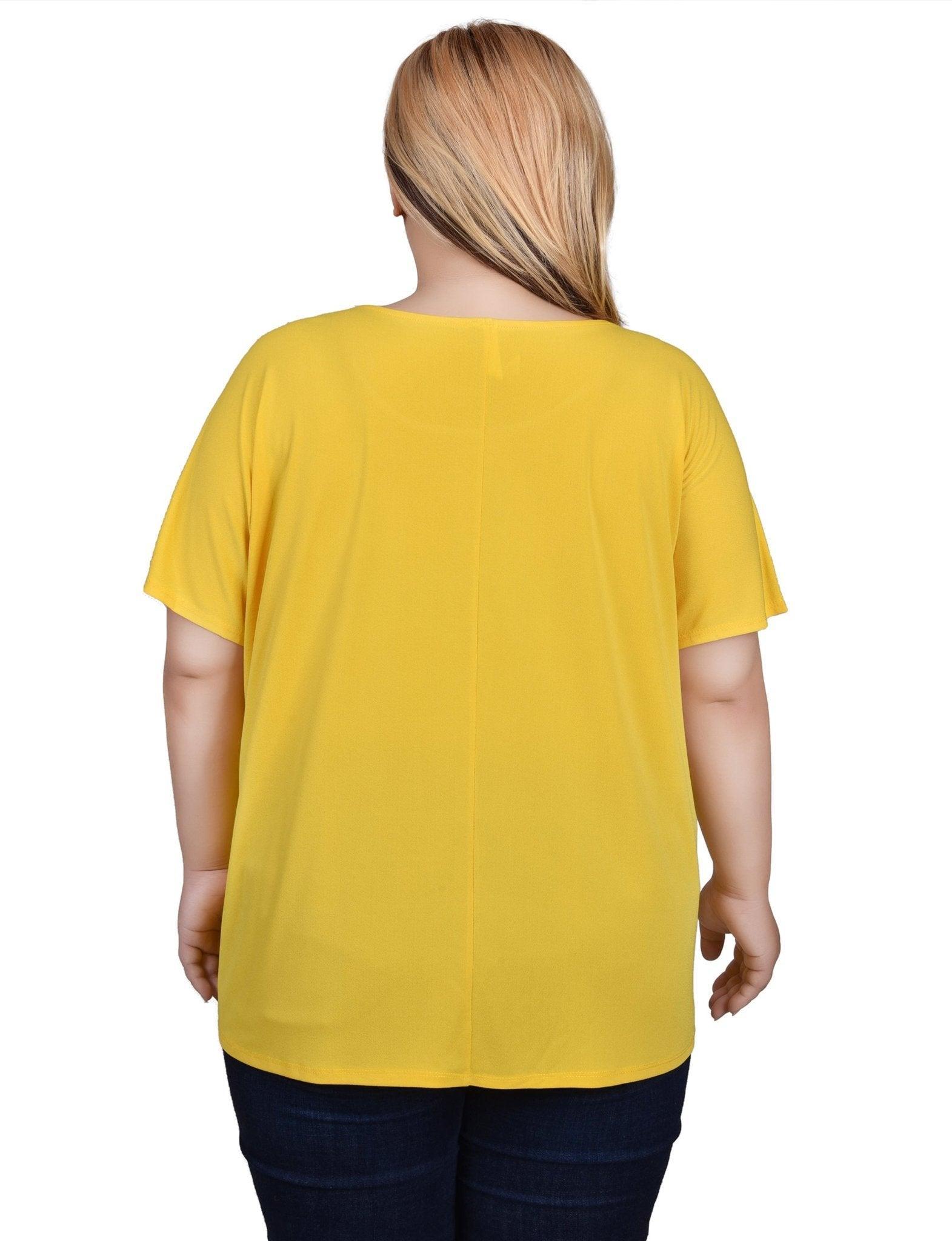 Short Sleeve Extended Sleeve Tunic Top - Plus Product Image