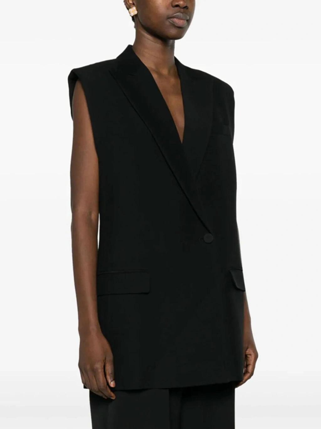 FABIANA FILIPPI Sleeveless Jacket In Black   Product Image