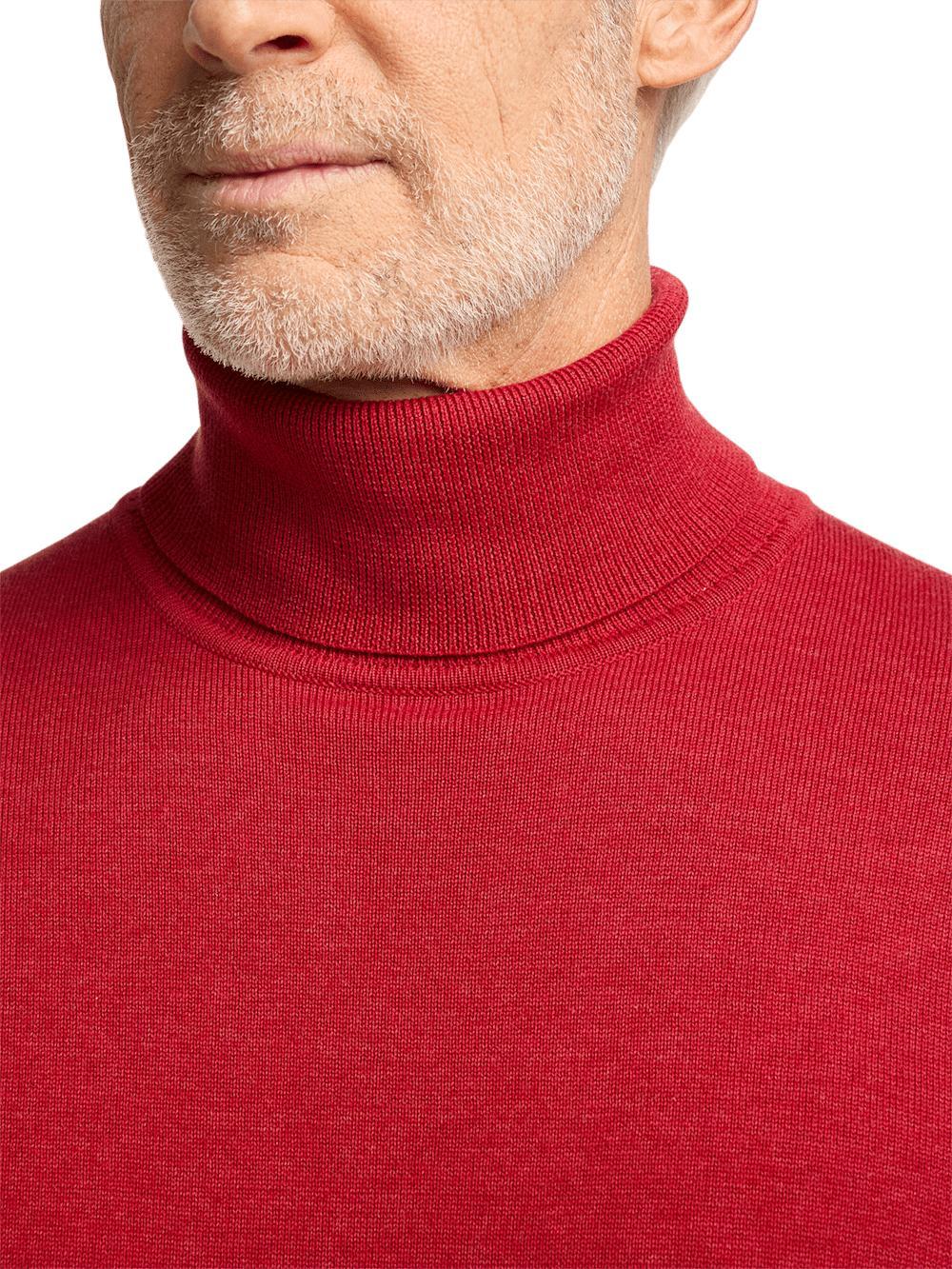 Supima Cotton Turtleneck - Red Product Image